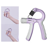 Maxbell Hand Grip Strengthener for Kids Adjustable Resistance 5-20kg Muscle Training Violet White
