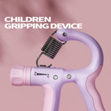 Maxbell Hand Grip Strengthener for Kids Adjustable Resistance 5-20kg Muscle Training Violet Pink