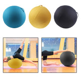 Maxbell Ball Chair Cover Yoga Exercise Anti Slid with Handle Training Belly Gym Blue