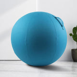 Maxbell Ball Chair Cover Yoga Exercise Anti Slid with Handle Training Belly Gym Blue