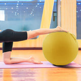 Maxbell Ball Chair Cover Yoga Exercise Anti Slid with Handle Training Belly Gym Yellow