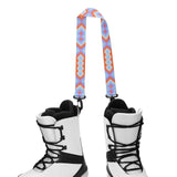 Maxbell Snowboard Carrier Strap Equipment Accessories for Adult Youth for Ski Boots Violet And Blue