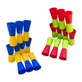 Maxbell 10Pcs Flip Cups Agility Training Running for Basketball Indoor Red Green