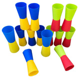 Maxbell 10Pcs Flip Cups Agility Training Running for Basketball Indoor Red Green