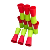 Maxbell 10Pcs Flip Cups Agility Training Running for Basketball Indoor Red Green