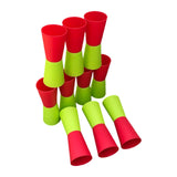 Maxbell 10Pcs Flip Cups Agility Training Running for Basketball Indoor Red Green