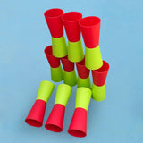 Maxbell 10Pcs Flip Cups Agility Training Running for Basketball Indoor Red Green