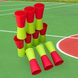 Maxbell 10Pcs Flip Cups Agility Training Running for Basketball Indoor Red Green