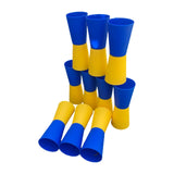 Maxbell 10Pcs Flip Cups Agility Training Running for Basketball Indoor Blue Yellow