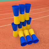 Maxbell 10Pcs Flip Cups Agility Training Running for Basketball Indoor Blue Yellow