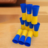 Maxbell 10Pcs Flip Cups Agility Training Running for Basketball Indoor Blue Yellow