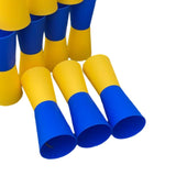 Maxbell 10Pcs Flip Cups Agility Training Running for Basketball Indoor Blue Yellow