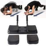 Maxbell Core Trainer Abdominal with Handles Bodybuilding Fitness Push Ups Board With Pedals Black