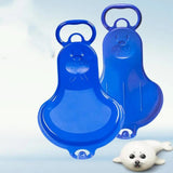 Maxbell Winter Snow Sled Kids Sledge Sleigh Sledding for Grass Sand Skate Toboggan Blue