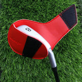 Maxbell Golf Head Covers PU Portable Protector for Athlete Travel Golf Training Red Large