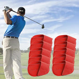 Maxbell Golf Head Covers PU Portable Protector for Athlete Travel Golf Training Red Large