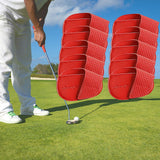 Maxbell Golf Head Covers PU Portable Protector for Athlete Travel Golf Training Red Large