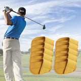 Maxbell Golf Head Covers PU Portable Protector for Athlete Travel Golf Training Yellow Large