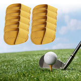 Maxbell Golf Head Covers PU Portable Protector for Athlete Travel Golf Training Yellow Large