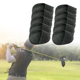 Maxbell Golf Head Covers PU Portable Protector for Athlete Travel Golf Training Black Large