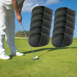 Maxbell Golf Head Covers PU Portable Protector for Athlete Travel Golf Training Black Large