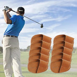 Maxbell Golf Head Covers PU Portable Protector for Athlete Travel Golf Training Brown Small