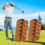 Maxbell Golf Head Covers PU Portable Protector for Athlete Travel Golf Training Brown Small