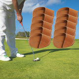 Maxbell Golf Head Covers PU Portable Protector for Athlete Travel Golf Training Brown Small