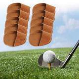 Maxbell Golf Head Covers PU Portable Protector for Athlete Travel Golf Training Brown Small