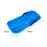 Maxbell Winter Snow Sled Sledding Kids Sledge Sleigh Sport Double Human Toboggan Blue
