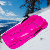 Maxbell Winter Snow Sled Sledding Kids Sledge Sleigh Sport Double Human Toboggan Rose Red