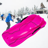 Maxbell Winter Snow Sled Sledding Kids Sledge Sleigh Sport Double Human Toboggan Rose Red