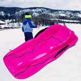 Maxbell Winter Snow Sled Sledding Kids Sledge Sleigh Sport Double Human Toboggan Rose Red
