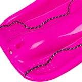 Maxbell Winter Snow Sled Sledding Kids Sledge Sleigh Sport Double Human Toboggan Rose Red