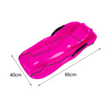 Maxbell Winter Snow Sled Sledding Kids Sledge Sleigh Sport Double Human Toboggan Rose Red