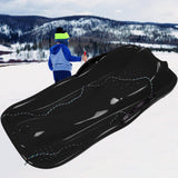 Maxbell Winter Snow Sled Sledding Kids Sledge Sleigh Sport Double Human Toboggan Black