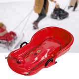 Maxbell Winter Snow Sled Toboggan Sledding Sleigh Holiday Skiing Kids Outdoor Sledge Red