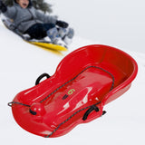 Maxbell Winter Snow Sled Toboggan Sledding Sleigh Holiday Skiing Kids Outdoor Sledge Red