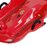 Maxbell Winter Snow Sled Toboggan Sledding Sleigh Holiday Skiing Kids Outdoor Sledge Red