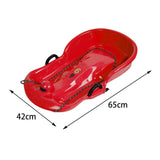 Maxbell Winter Snow Sled Toboggan Sledding Sleigh Holiday Skiing Kids Outdoor Sledge Red