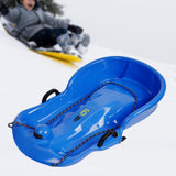 Maxbell Winter Snow Sled Toboggan Sledding Sleigh Holiday Skiing Kids Outdoor Sledge Blue