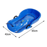 Maxbell Winter Snow Sled Toboggan Sledding Sleigh Holiday Skiing Kids Outdoor Sledge Blue