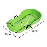 Maxbell Winter Snow Sled Toboggan Sledding Sleigh Holiday Skiing Kids Outdoor Sledge Green