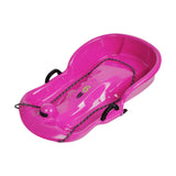 Maxbell Winter Snow Sled Toboggan Sledding Sleigh Holiday Skiing Kids Outdoor Sledge Rose Red