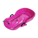 Maxbell Winter Snow Sled Toboggan Sledding Sleigh Holiday Skiing Kids Outdoor Sledge Rose Red
