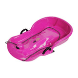 Maxbell Winter Snow Sled Toboggan Sledding Sleigh Holiday Skiing Kids Outdoor Sledge Rose Red