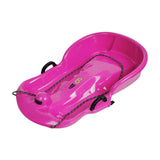 Maxbell Winter Snow Sled Toboggan Sledding Sleigh Holiday Skiing Kids Outdoor Sledge Rose Red