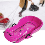 Maxbell Winter Snow Sled Toboggan Sledding Sleigh Holiday Skiing Kids Outdoor Sledge Rose Red