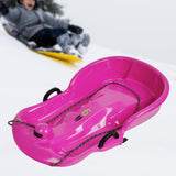 Maxbell Winter Snow Sled Toboggan Sledding Sleigh Holiday Skiing Kids Outdoor Sledge Rose Red