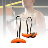 Maxbell 2Pcs Pull up Bar Handles Training Grips Row Attachment Home Barbell